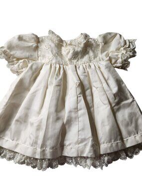 Vintage Victoria Rose Ivory Off White Lace 12-18 Months Toddler Dress